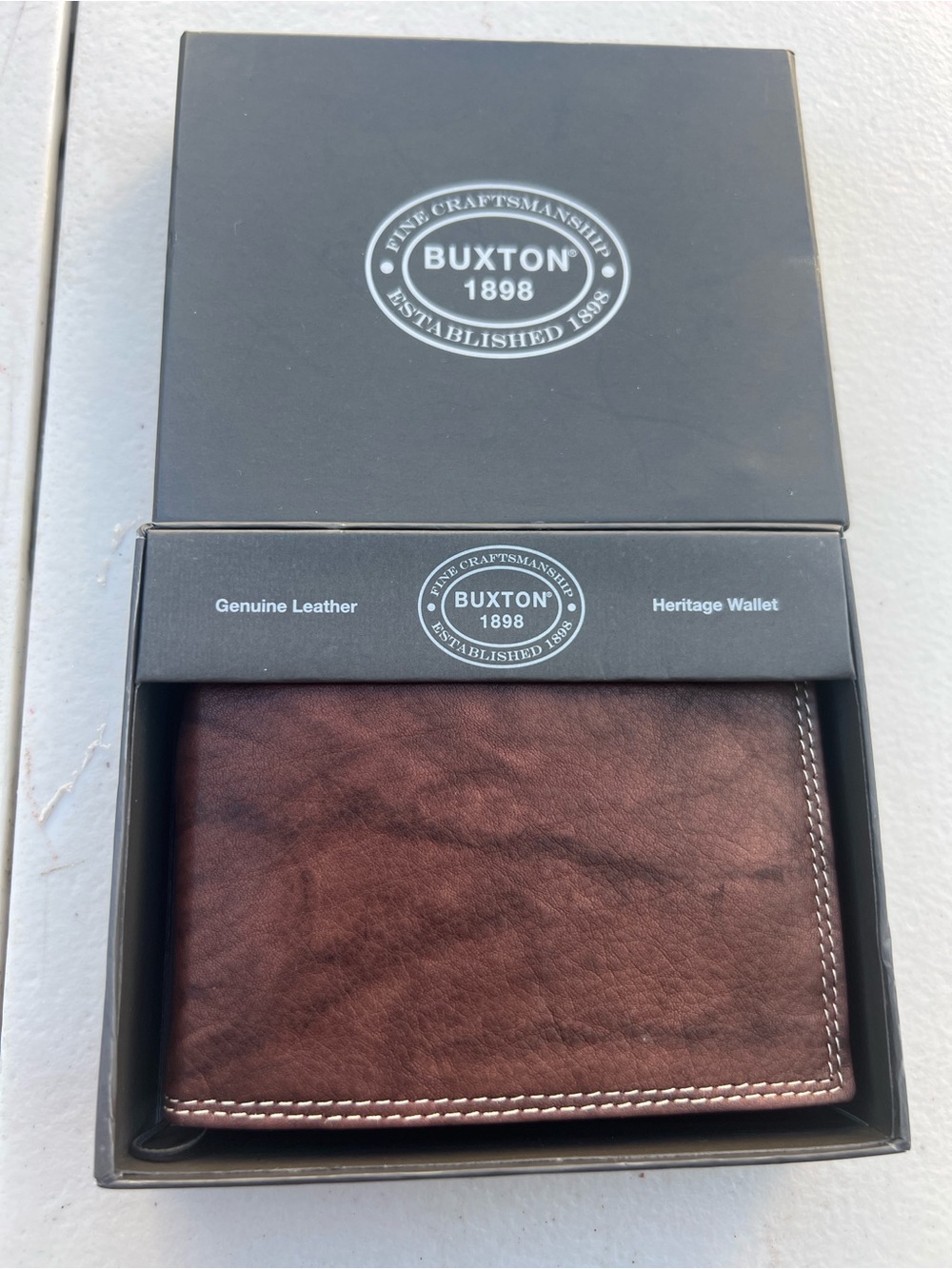 Buxton Leather Money Clip Wallet - Brown